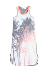 Palm Tree Midi Length Dress by Joah Love