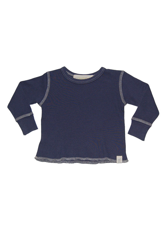Long Sleeve Navy Thermal by Go Gently Baby